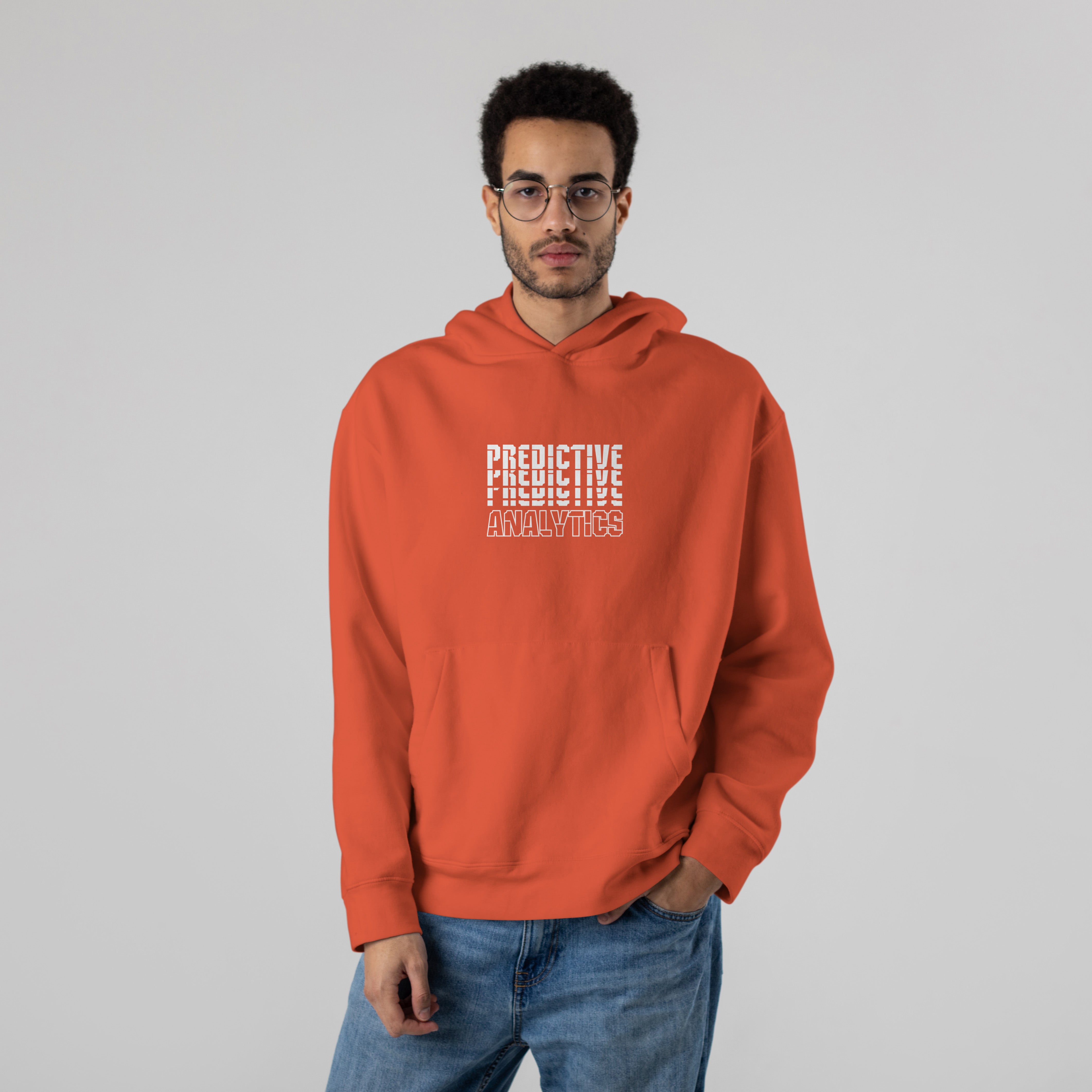 PREDICTIVE Premium Oversized Hoodie (Orange)