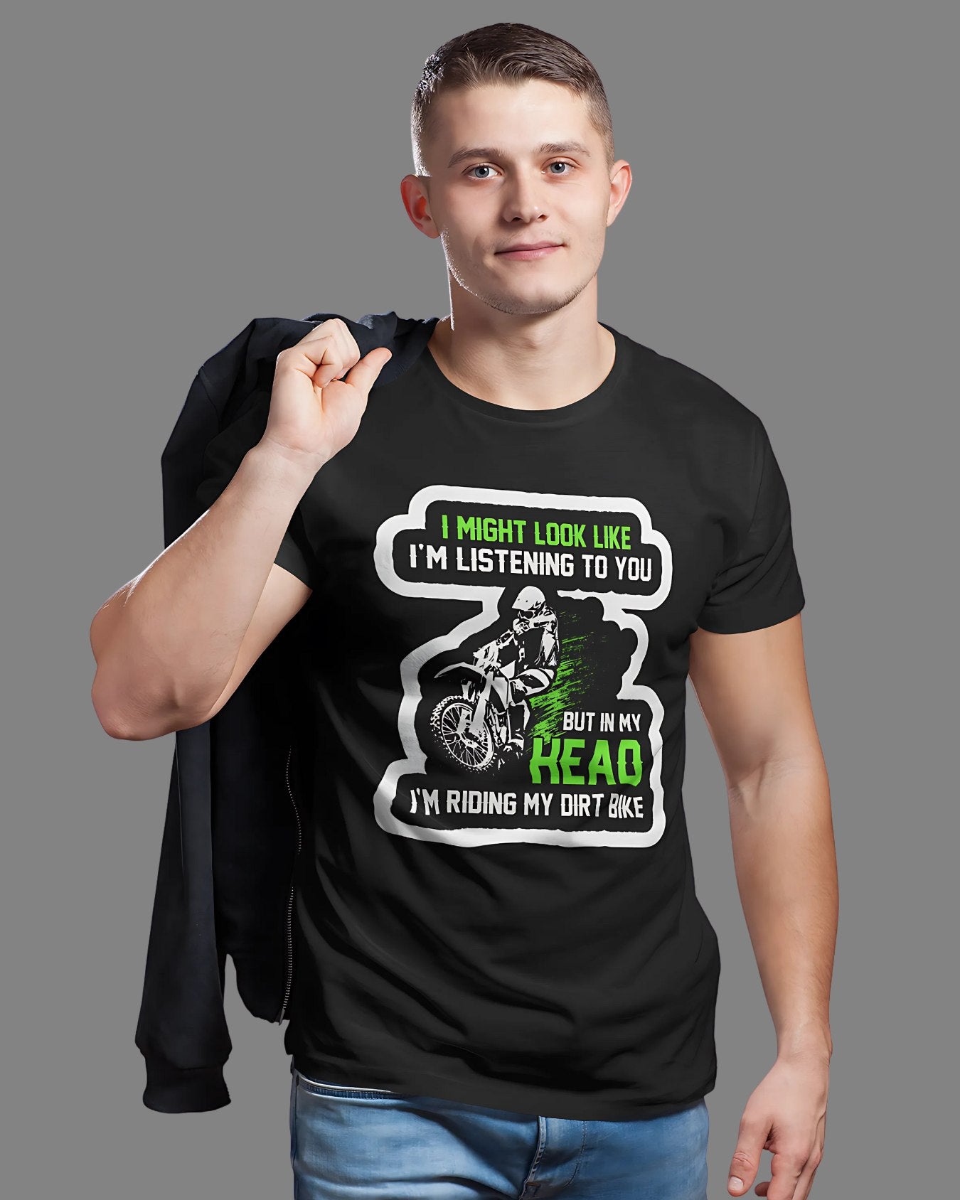 I MIGHT LOOK LIKE I'M LISTENING TO YOU Regular-fit cotton T-Shirt